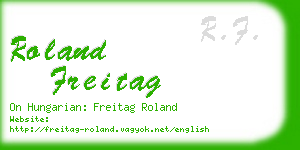 roland freitag business card